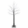 vidaXL &Aacute;rvore de Natal LED com neve Castanho 22 x 22 x 120 cm Pl&aacute;stico