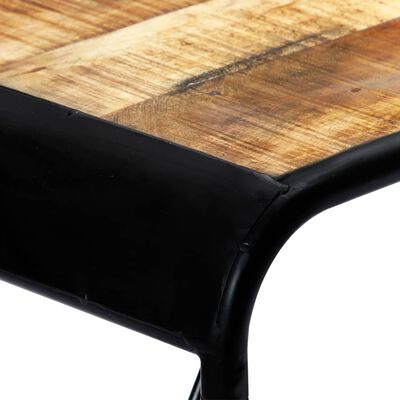 vidaXL Mesa de jantar 118x60x76 cm madeira de mangueira maciça áspera