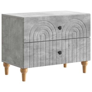 vidaXL Arm&aacute;rio de Cabeceira Cinzento Cimento 62 x 34,5 x 48 cm