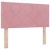vidaXL Cama Box com colch&atilde;o com cabeceira Rosa 200 x 100 cm Poli&eacute;ster