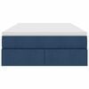vidaXL Cama com arruma&ccedil;&atilde;o e colch&atilde;o Azul 120 x 200 cm Poli&eacute;ster