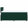 vidaXL Cama boxspring com colch&atilde;o 120x190 cm veludo verde-escuro