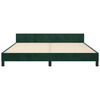 vidaXL Estrutura de cama sem colch&atilde;o 180x200 cm veludo verde-escuro