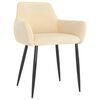 vidaXL Cadeiras de jantar 2 pcs veludo cor creme