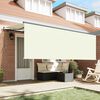vidaXL Toldo Retr&aacute;til Manual Creme 350 x 200 cm Poli&eacute;ster e Alum&iacute;nio