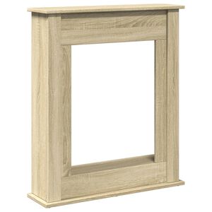 vidaXL Cornija lareira 75x20x87,5 cm derivados madeira carvalho sonoma