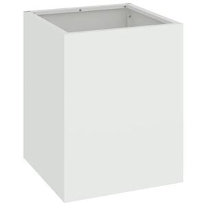 vidaXL Vaso de Jardim Branco 32 x 32 x 40 cm A&ccedil;o laminado a frio