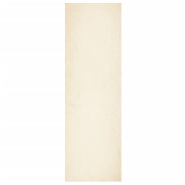 vidaXL Tapete pelo curto macio e lav&aacute;vel HUARTE 80x250 cm cor creme
