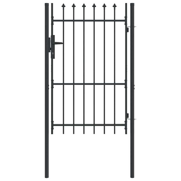 vidaXL Portão de Cerca Cinzeto 100 x 150 cm Aço com Revestimento em Pó