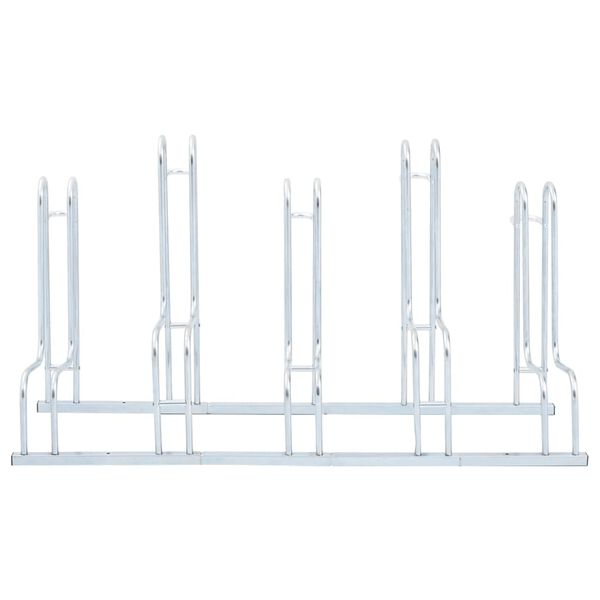 vidaXL Suporte independente para 5 bicicletas aço galvanizado