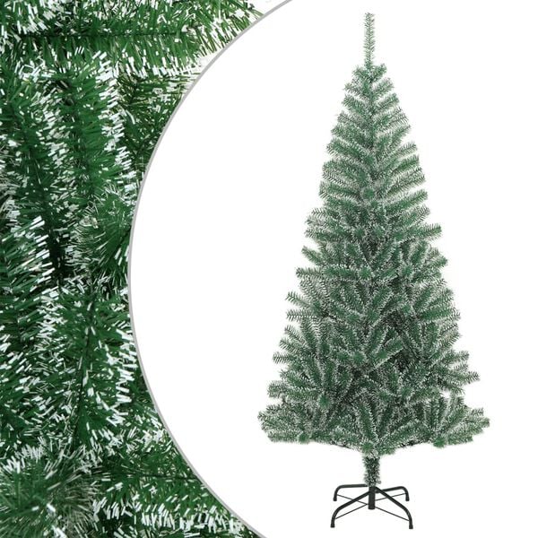 vidaXL &Aacute;rvore de Natal artificial c/ flocos de neve 180 cm verde