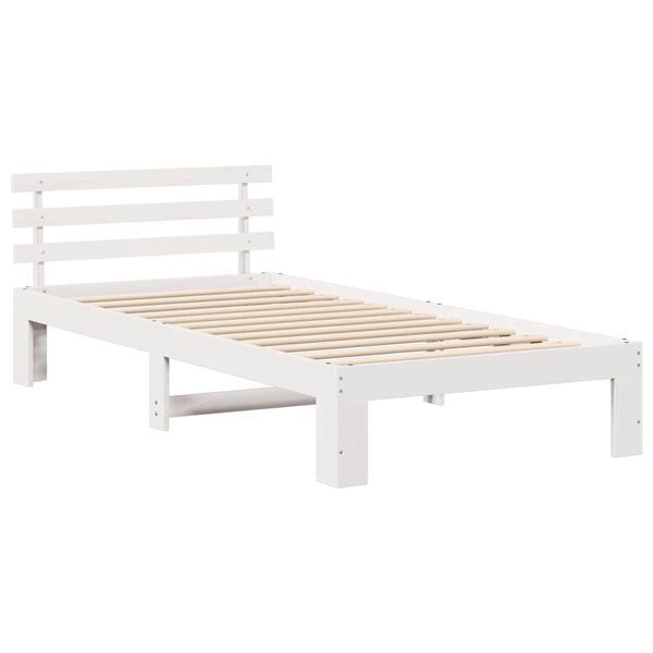 vidaXL Estrutura da Cama com cabeceira Branco 100 x 200 cm