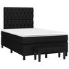 vidaXL Cama boxspring com colch&atilde;o 120x190 cm tecido preto