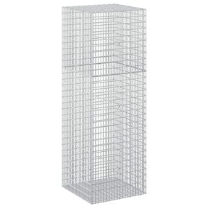 vidaXL Gabione com Fio de 5 mm e Malha de 5x2,5 cm 50x50x150 cm