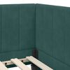 vidaXL Estrutura de Cama de Canto Verde Escuro 90 cm x 190 cm Veludo