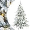 vidaXL &Aacute;rvore de Natal Articulada Artificial Branco 210 cm PVC e A&ccedil;o