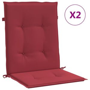 vidaXL Almofad&otilde;es lombares cadeiras jardim 2pcs oxford vermelho tinto