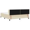 vidaXL Cama box spring com colch&atilde;o Creme 180 x 200 cm tecido