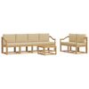 vidaXL Conjunto de Sof&aacute;s para Exterior 7 unid. Branco e Bege
