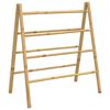 vidaXL Toalheiro de escada duplo com 4 degraus 90x50x100 cm bambu