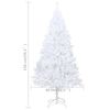 vidaXL Árvore Natal artificial c/ luzes LED e bolas 150 cm PVC branco