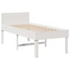 vidaXL Cama sem colch&atilde;o 75x190 cm madeira de pinho maci&ccedil;a branco