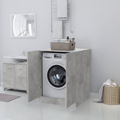 vidaXL Armário máquina lavar roupa 71x71,5x91,5 cm cinzento-cimento