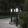 vidaXL Lumin&aacute;rias de balizamento com sensor, 3 pe&ccedil;as, 80 cm, a&ccedil;o inoxid&aacute;vel, IP44