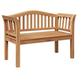 vidaXL banco Castanho 120 x 53,5 x 85 cm Madeira de teca maci&ccedil;a
