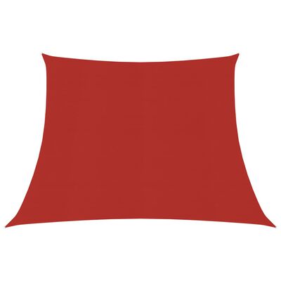 vidaXL Para-sol estilo vela 160 g/m² 4/5x3 m PEAD vermelho