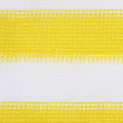 vidaXL Tela de varanda 90x300 cm PEAD amarelo e branco
