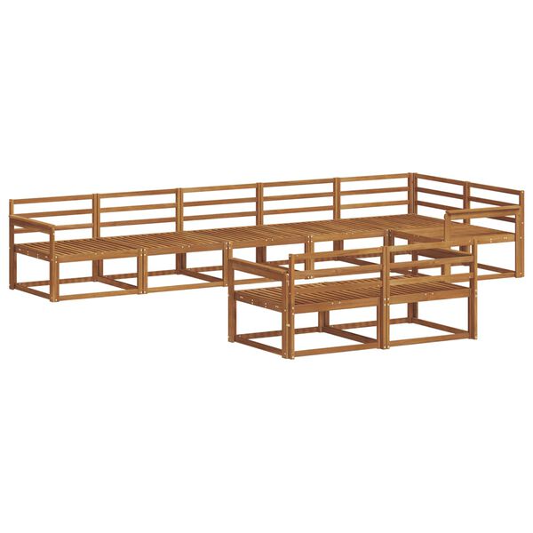 vidaXL Conjunto de Sof&aacute;s para Exterior 8 pcs Natural