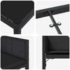 vidaXL Conjunto de Jantar para Jardim 5 pcs Preto vime PE