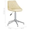 vidaXL Cadeira de jantar girat&oacute;ria couro artificial cor creme