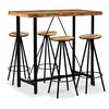 vidaXL Conjunto de bar 5 pcs madeira recuperada maci&ccedil;a