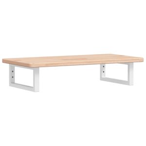 vidaXL Prateleira de parede p/ lavat&oacute;rio a&ccedil;o/madeira carvalho maci&ccedil;a