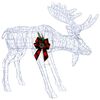 vidaXL Decora&ccedil;&atilde;o de Natal de alce Branco 120 x 27 x 105 cm Acr&iacute;lo