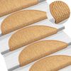 vidaXL Tapetes escada adesivos aspeto sisal 30 pcs 56x17x3cm sisal