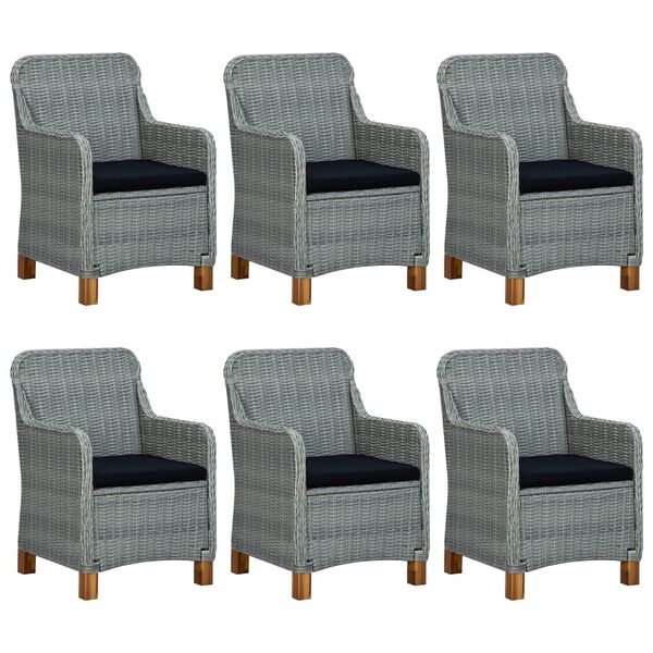 vidaXL 9 pcs conjunto de jantar para jardim cinzento-claro