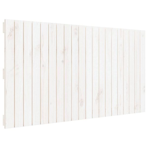vidaXL Cabeceira de parede 127,5x3x60 cm pinho maci&ccedil;o branco