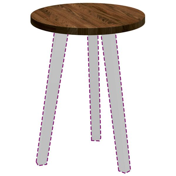 vidaXL Tampo de Mesa Marrom Escuro &Oslash; 40 x 2,5 cm