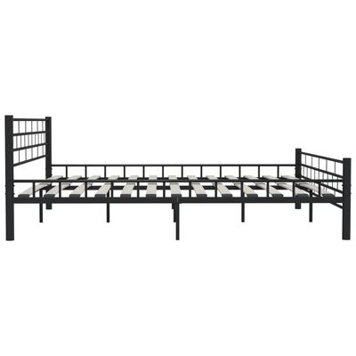 vidaXL Estrutura de cama em aço 180x200 cm preto