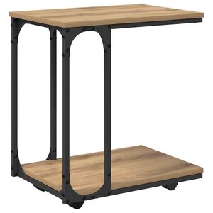 vidaXL Mesa Lateral Carvalho Artesanal 50 x 35 x 55.5 cm