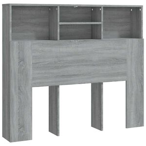 vidaXL Arm&aacute;rio de cabeceira 120x19x103,5 cm sonoma cinzento