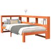 vidaXL Cama com estante sem colch&atilde;o 90x200cm pinho maci&ccedil;o castanho-mel