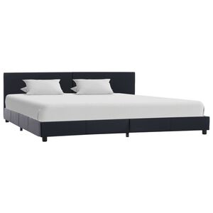 vidaXL Estrutura de cama 180x200 cm couro artificial preto