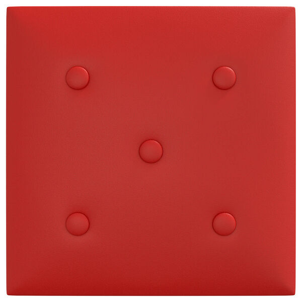 vidaXL Pain&eacute;is de parede 12 pcs Vinho Vermelho 30 x 30 cm