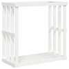 vidaXL Suporte de lenha p/ exterior 108x52x106 cm pinho maciço branco