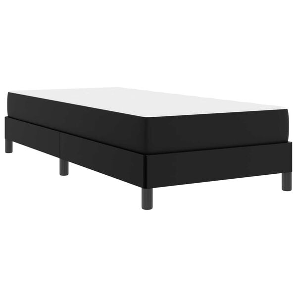 vidaXL Estrutura da Cama com colch&atilde;o Preto 90 x 200 cm tecido