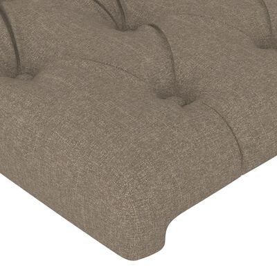 vidaXL Cabeceira cama abas tecido 163x16x118/128 cm cinza-acastanhado